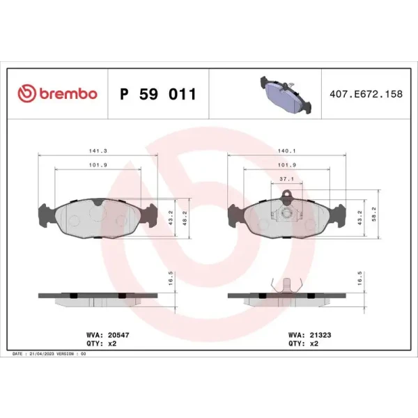 Brembo Ön Fren Balatası – P59011
