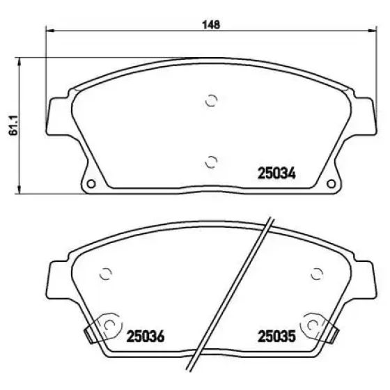 Brembo Ön Fren Balatası – P59077 ürün görseli