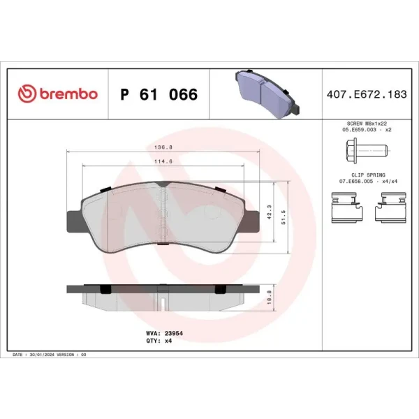 Brembo Ön Fren Balatası – P61066