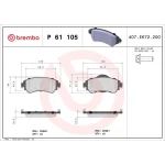 Brembo Ön Fren Balatası – P61105 / OEM 1617273280