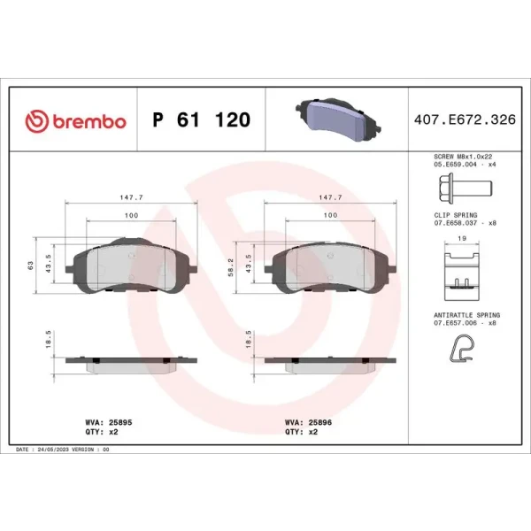 Brembo Ön Fren Balatası – P61120