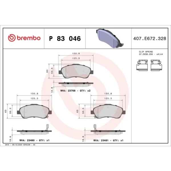 Brembo Ön Fren Balatası – P83046