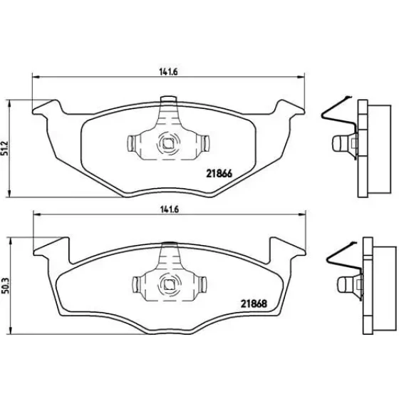 Brembo Ön Fren Balatası – P85030 / OEM 1H0698151A ürün görseli