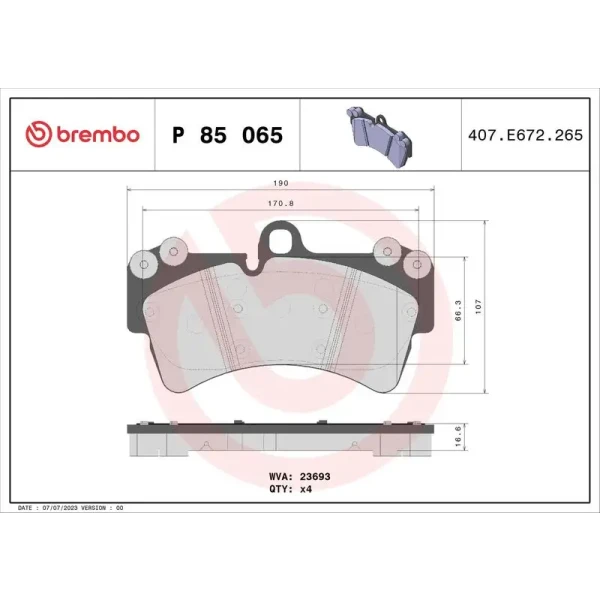 Brembo Ön Fren Balatası – P85065