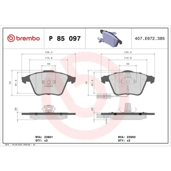 Brembo Ön Fren Balatası – P85097