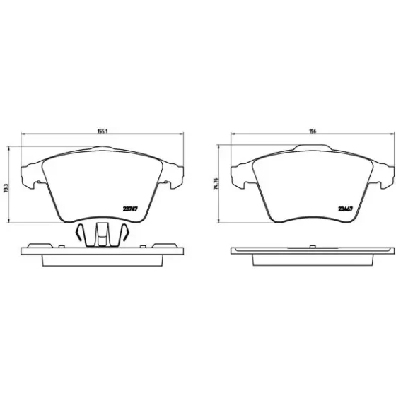 Brembo Ön Fren Balatası – P85106 / OEM 7H0698151B ürün görseli