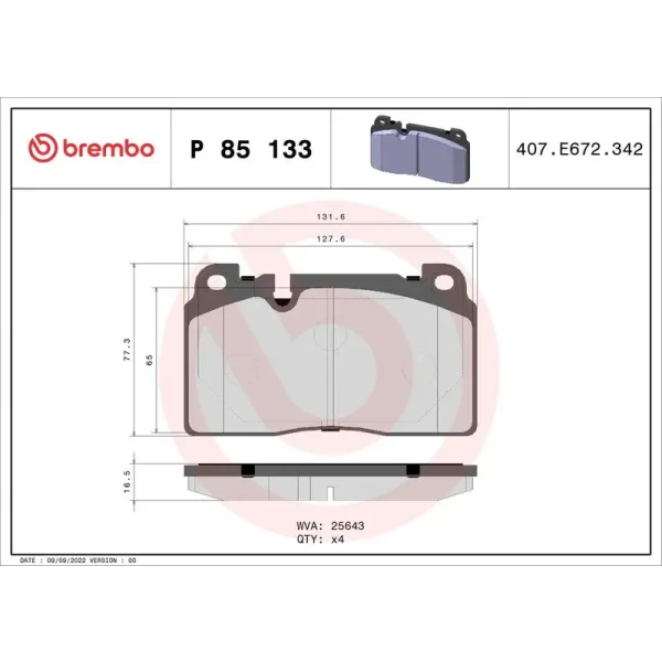 Brembo Ön Fren Balatası – P85133