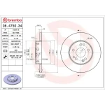 Brembo Ön Fren Diski – 08.4750.34 / OEM A1244211312
