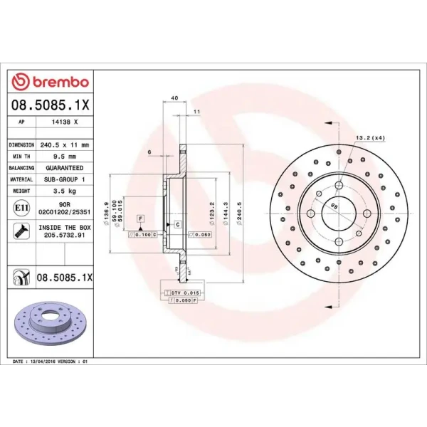 Brembo Ön Fren Diski – 08.5085.1X