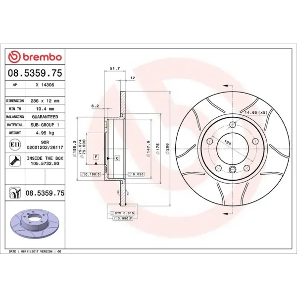 Brembo Ön Fren Diski – 08.5359.75