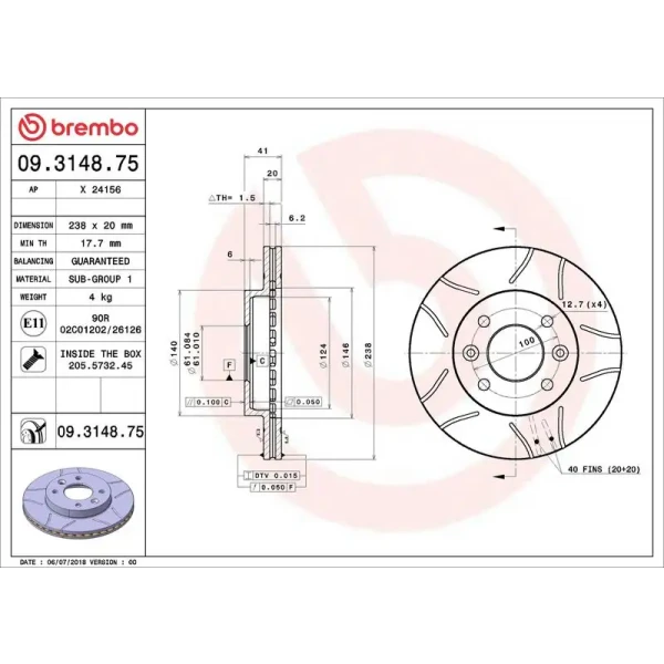 Brembo Ön Fren Diski – 09.3148.75