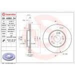 Brembo Ön Fren Diski – 09.4869.34 / OEM A1244212712
