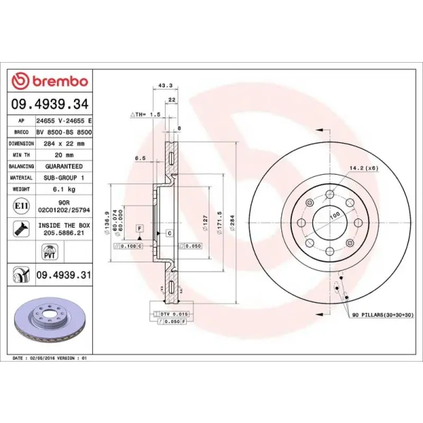 Brembo Ön Fren Diski – 09.4939.31