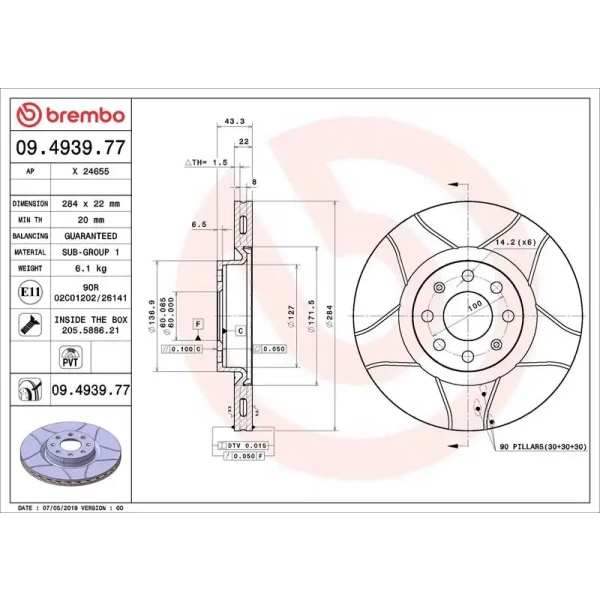 Brembo Ön Fren Diski – 09.4939.77