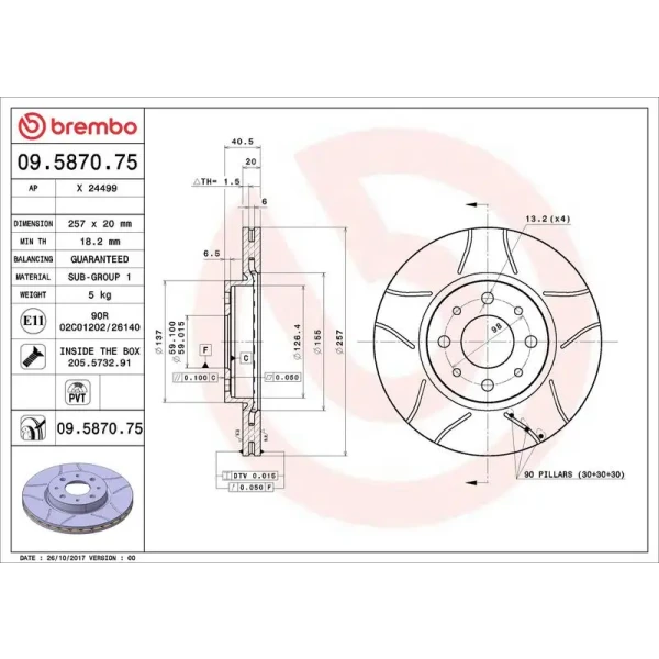 Brembo Ön Fren Diski – 09.5870.75