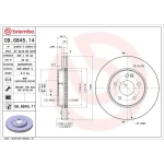 Brembo Ön Fren Diski – 09.6845.11 / OEM A2104212412