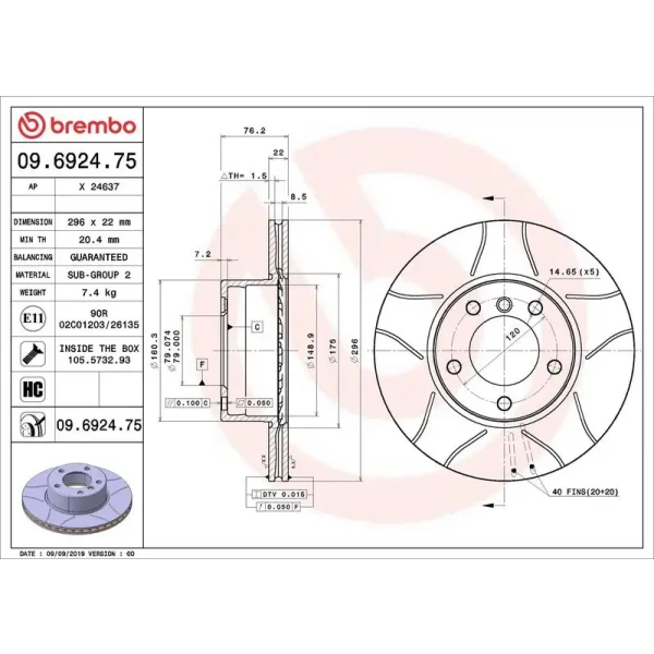 Brembo Ön Fren Diski – 09.6924.75