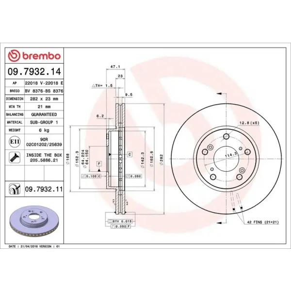 Brembo Ön Fren Diski – 09.7932.11