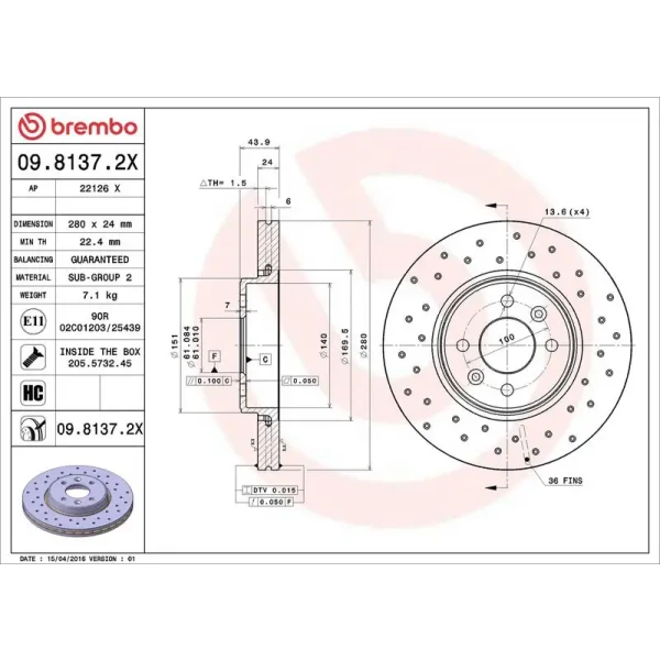 Brembo Ön Fren Diski – 09.8137.2X