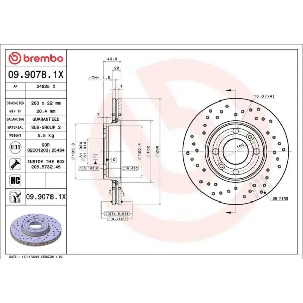 Brembo Ön Fren Diski – 09.9078.1X