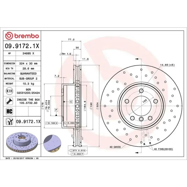 Brembo Ön Fren Diski – 09.9172.1X
