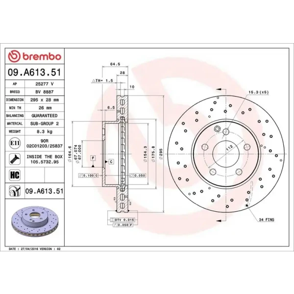 Brembo Ön Fren Diski – 09.A613.51