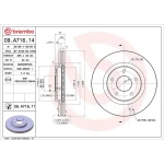 Brembo Ön Fren Diski – 09.A716.14 / OEM 40206JD00B