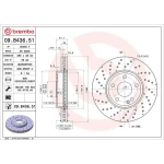 Brembo Ön Fren Diski – 09.B436.51 / OEM A2464212512