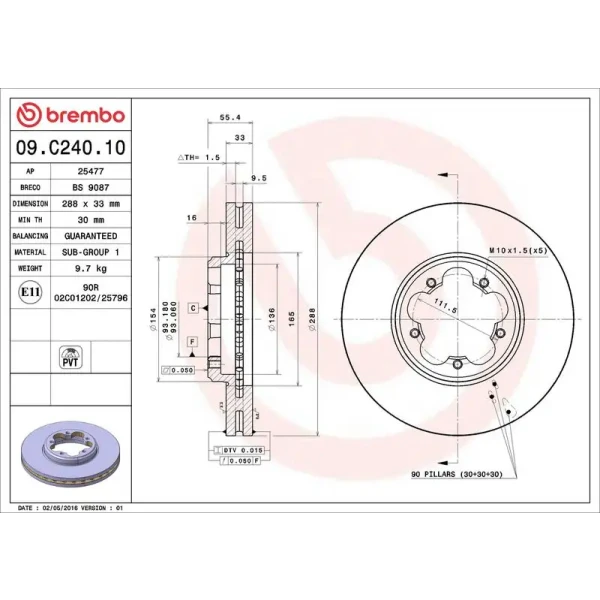 Brembo Ön Fren Diski – 09.C240.10