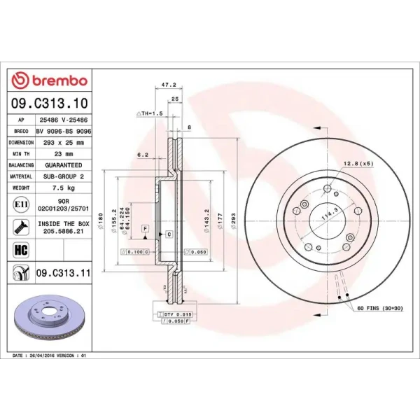 Brembo Ön Fren Diski – 09.C313.11