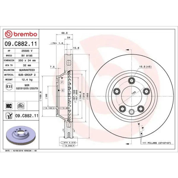 Brembo Ön Fren Diski – 09.C882.11
