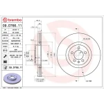Brembo Ön Fren Diski – 09.D766.11 / OEM 2Q0615301N