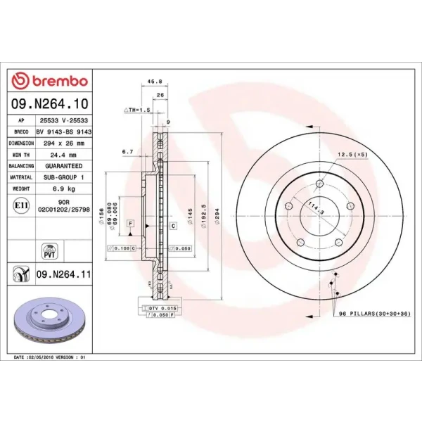 Brembo Ön Fren Diski – 09.N264.11