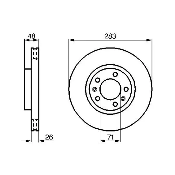 Bosch Ön Fren Diski – 0986478125 ürün görseli