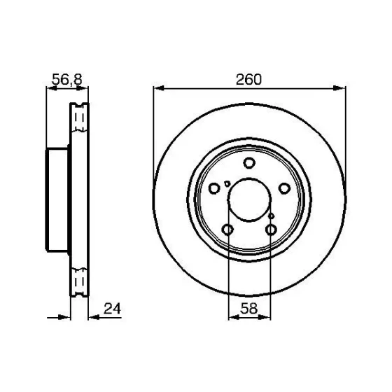 Bosch Ön Fren Diski – 0986478293 ürün görseli