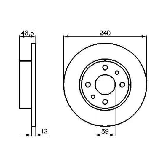 Bosch Ön Fren Diski – 0986478353 / OEM 71738423 ürün görseli