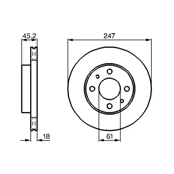 Bosch Ön Fren Diski – 0986478459 / OEM 402060M802 ürün görseli