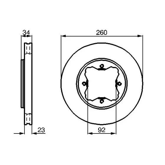 Bosch Ön Fren Diski – 0986478568 ürün görseli