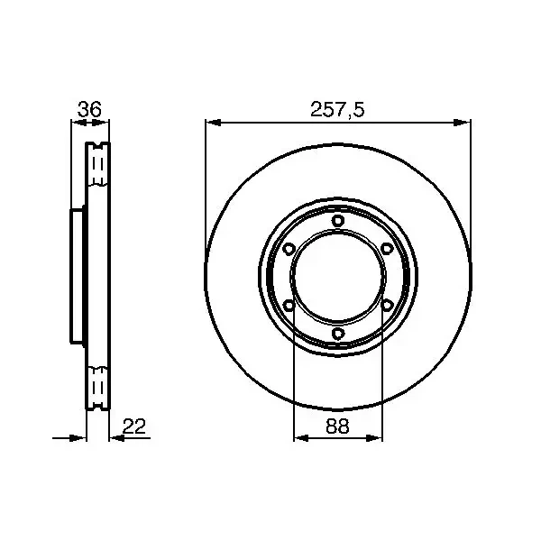 Bosch Ön Fren Diski – 0986478596 / OEM 8941723761