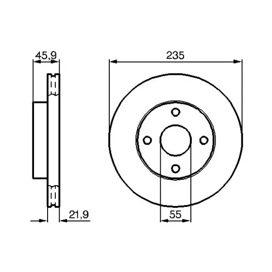 Bosch Ön Fren Diski – 0986478787 / OEM B26Y3325XD ürün görseli