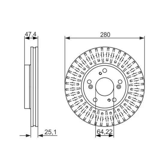 Bosch Ön Fren Diski – 0986479625 ürün görseli