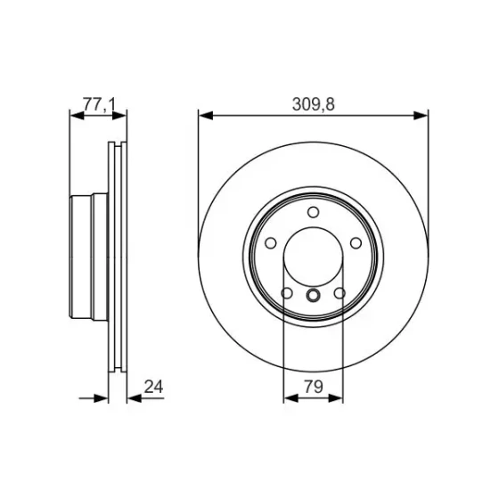 Bosch Ön Fren Diski – 0986479S29 / OEM 34116864059 ürün görseli