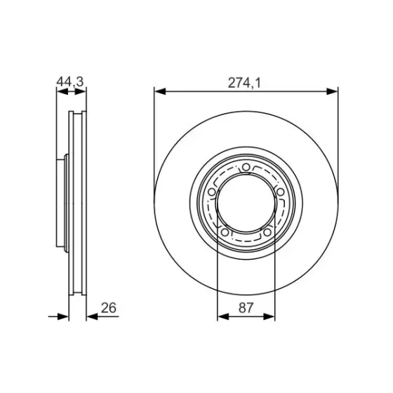 Bosch Ön Fren Diski – 0986479S79 / OEM 581294A200 ürün görseli