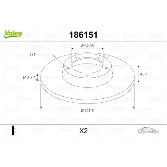 Valeo Ön Fren Diski – 186151 ürün görseli