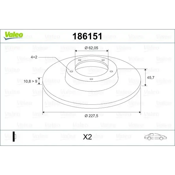 Valeo Ön Fren Diski – 186151