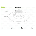 Valeo Ön Fren Diski – 186187 / OEM 90008005