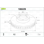 Valeo Ön Fren Diski – 186229 / OEM 7700756572