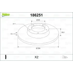 Valeo Ön Fren Diski – 186251 / OEM 357615301