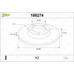 Valeo Ön Fren Diski – 186274 / OEM 34116757750