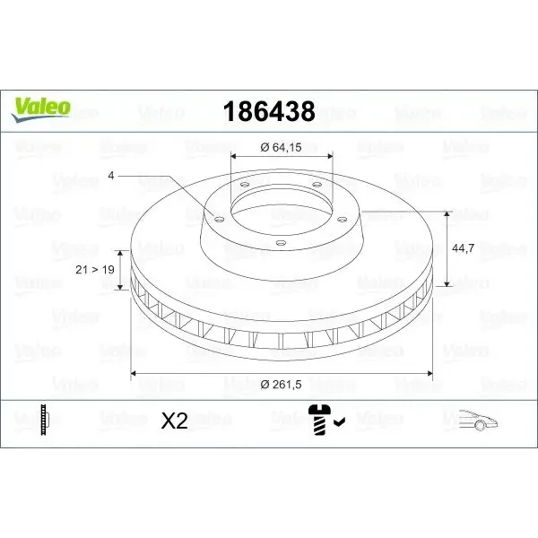 Valeo Ön Fren Diski – 186438